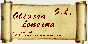 Olivera Lončina vizit kartica